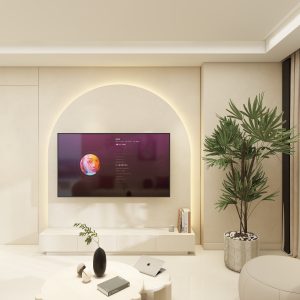 Living Suspended Tv Console & Tv Feature Wall (7 feet)