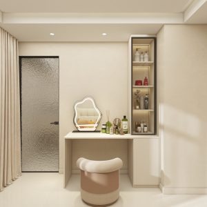 Master Bedroom Dressing table with display & storage cabinet (5 feet)