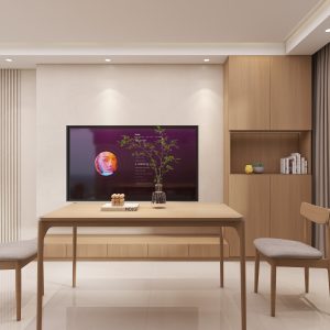 Living Suspended Tv Console & Tv Feature Wall & Full height storage & display cabinet  (7.5 feet)