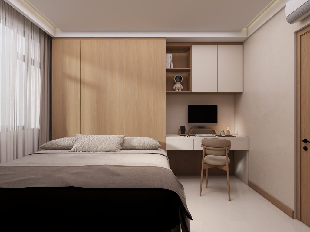 Bedroom 1 bedTatami Platform Bed with Casement Wardrobe (16.5 feet)