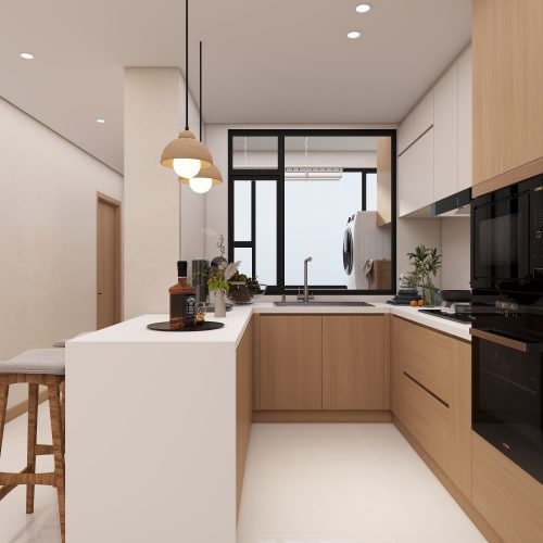 Tampines Green Jade 4-Room  Design B (Kitchen, Master Bedroom, and Bathroom Cabinets)