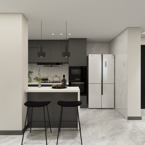Tampines Green Jade 4-Room  Design C (Kitchen, Master Bedroom, and Bathroom Cabinets)