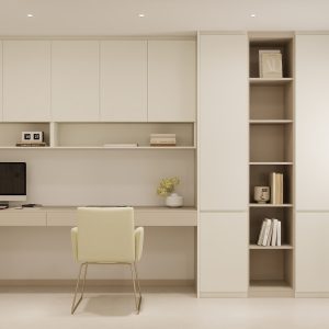 Studying Room full height Cabinet & Top hung Cabinet with Study table  (15 feet)