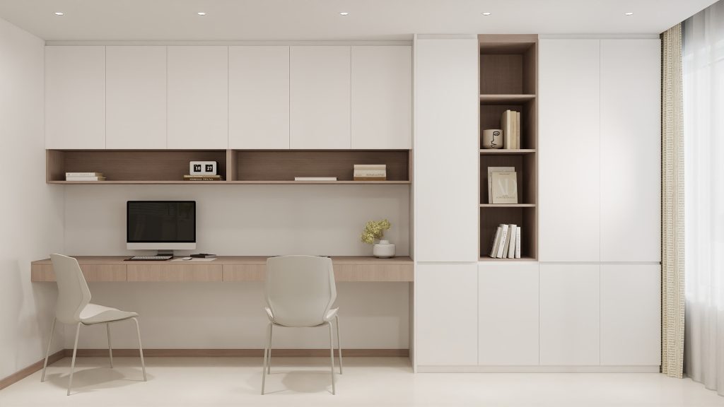 Studying Room full height Cabinet & Top hung Cabinet with Study table  (15 feet)