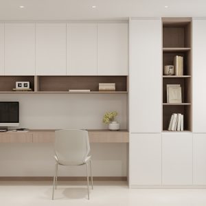 Studying Room full height Cabinet & Top hung Cabinet with Study table  (15 feet)