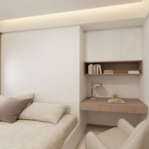 Bedroom 1 Tatami Platform Bed with Storage with Study Table (17.5 feet)