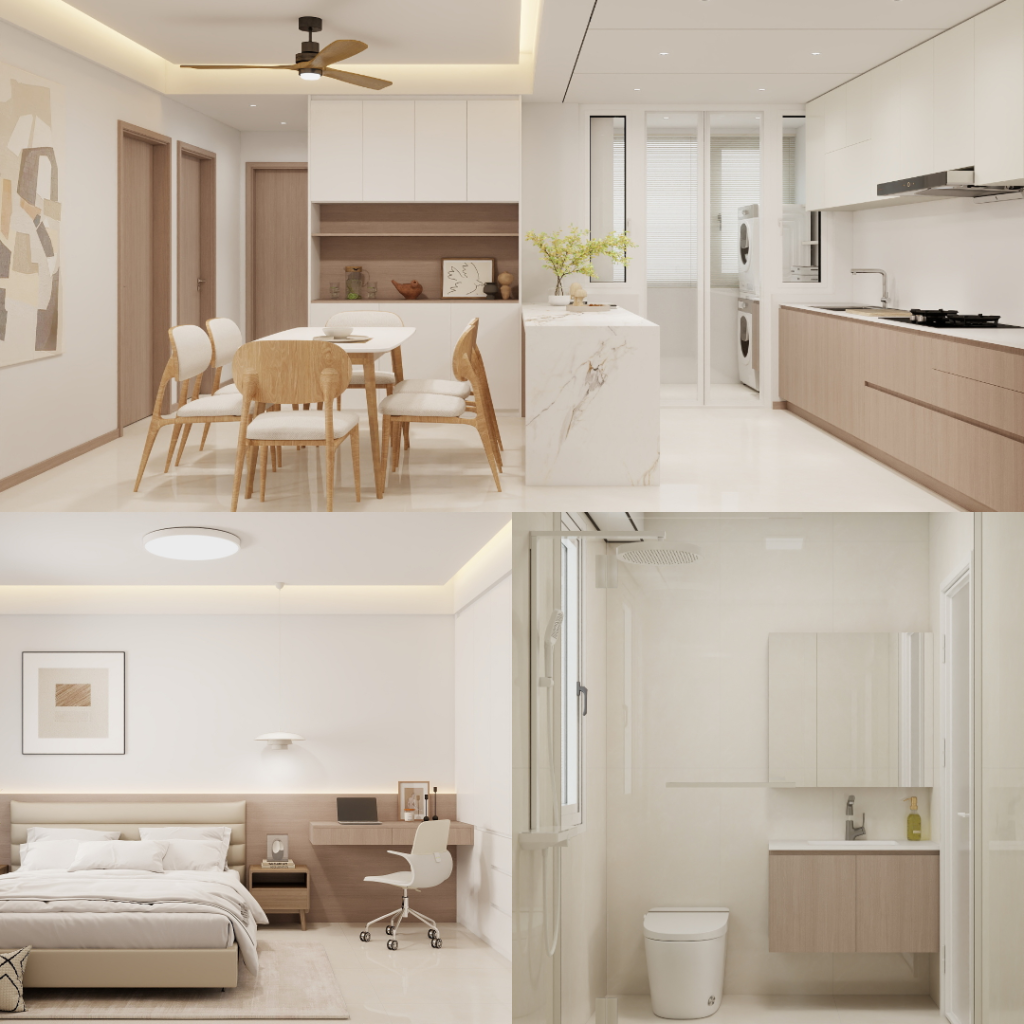 Woodlands Urban Ville 5-Room  Design B (Kitchen, Master Bedroom, and Bathroom Cabinets)