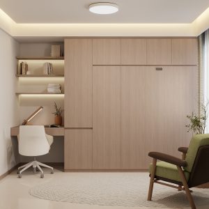 Bedroom 2 Space Saving Beds with Casement Wardrobe  (10.5  feet)