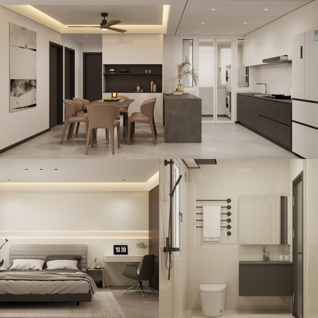 Woodlands Urban Ville 5-Room  Design C (Kitchen, Master Bedroom, and Bathroom Cabinets)
