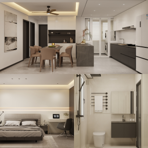 Woodlands Urban Ville 5-Room Design C (Kitchen, Master Bedroom, and Bathroom Cabinets)