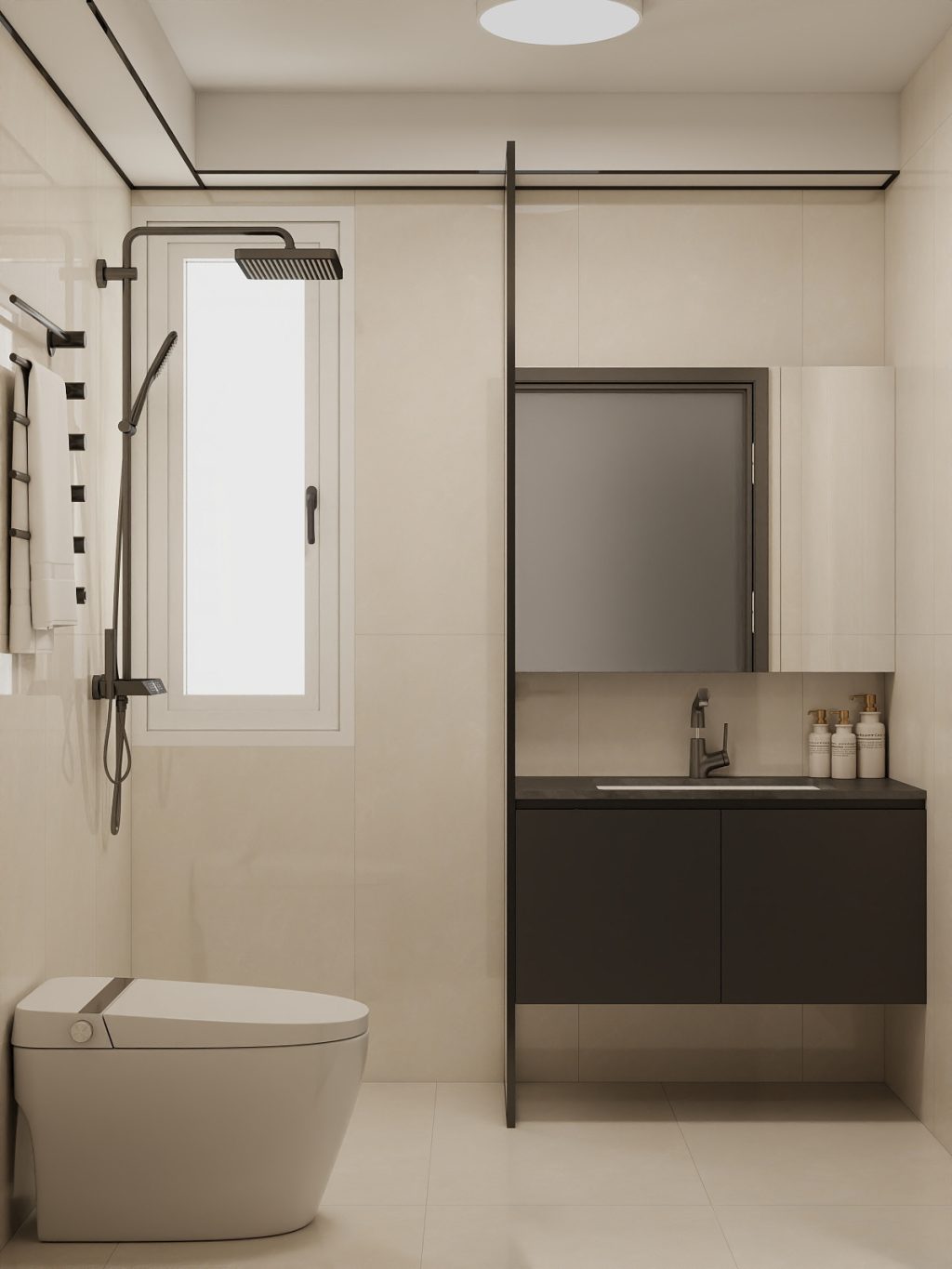 Common Bathroom Top & Bottom Cabinets (5 feet)