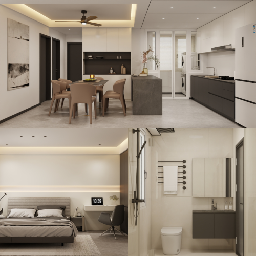Woodlands Urban Ville 5-Room  Design C (Kitchen, Master Bedroom, and Bathroom Cabinets)