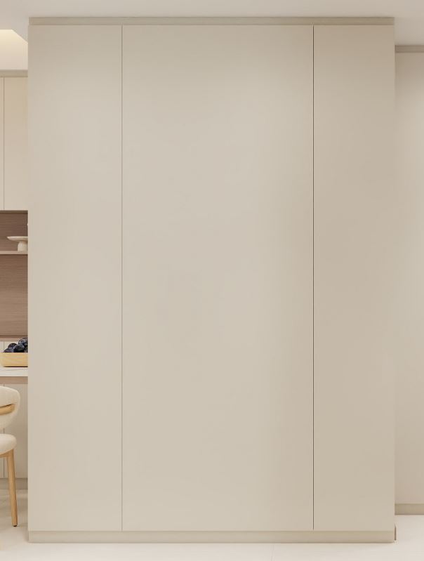 Feature wall tac-tac door in laminated finishing