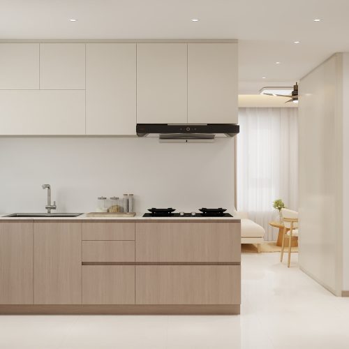 Woodlands Urban Ville 2-Room  Area 1 Design B (Kitchen, Master Bedroom, and Bathroom Cabinets)
