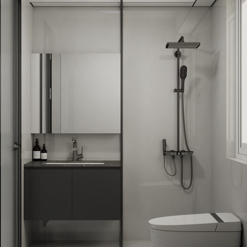 Woodlands Urban Ville 2-Room  Area 1 Design C (Kitchen, Master Bedroom, and Bathroom Cabinets)
