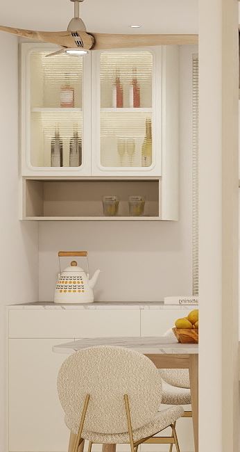 Dining Full Height Storage & Display cabinet  (4.5 feet)