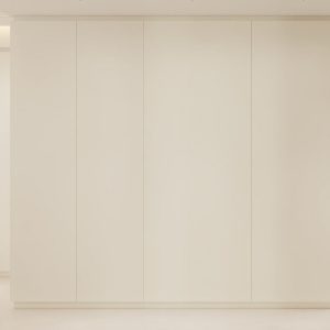 Feature wall tac-tac door in laminated finishing