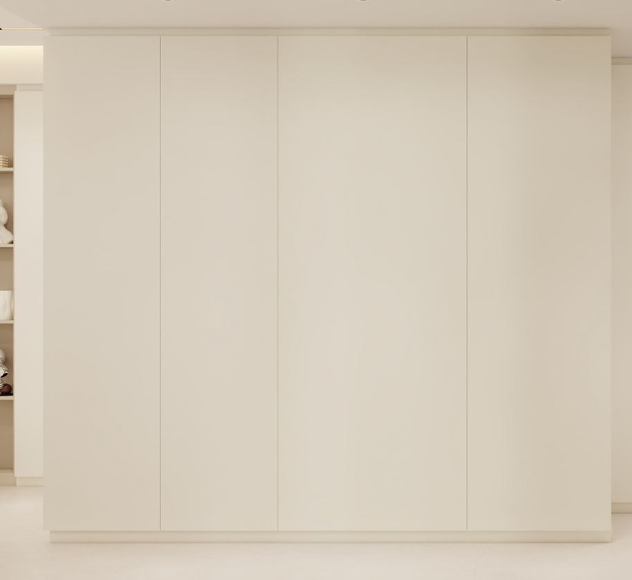 Feature wall tac-tac door in laminated finishing