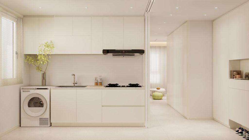 Woodlands Urban Ville 2-Room  Area 2 Design A (Kitchen, Master Bedroom, and Bathroom Cabinets)