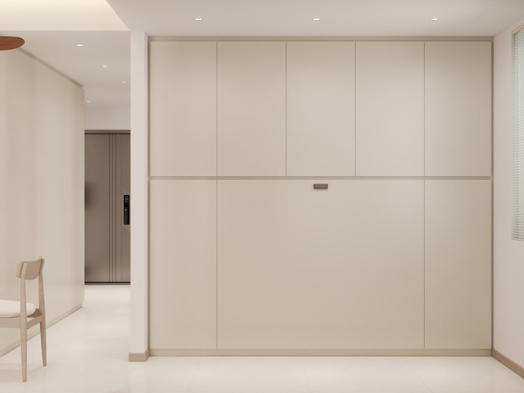 Dining  Full Height Space Saving Beds with Storage Cabinet (7 feet)