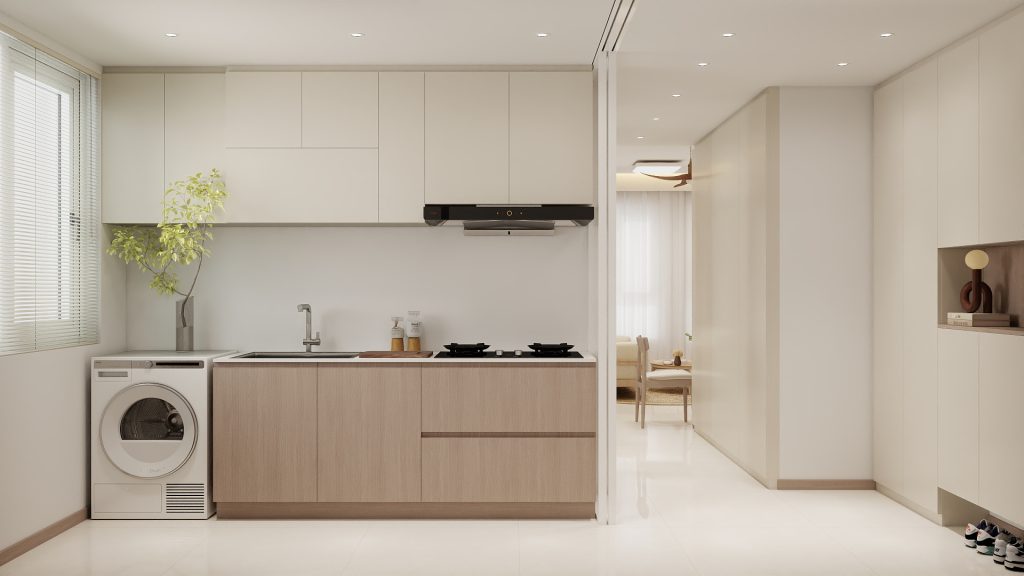 Woodlands Urban Ville 2-Room  Area 2 Design B (Kitchen, Master Bedroom, and Bathroom Cabinets)