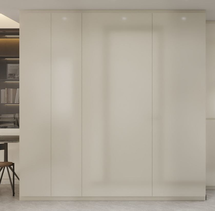 Feature wall tac-tac door in laminated finishing