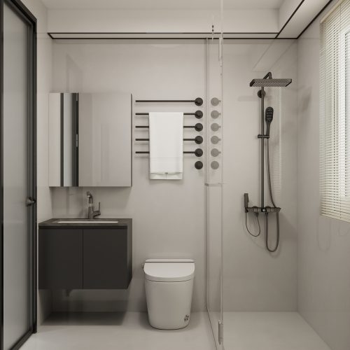 Woodlands Urban Ville 2-Room  Area 2 Design C (Kitchen, Master Bedroom, and Bathroom Cabinets)