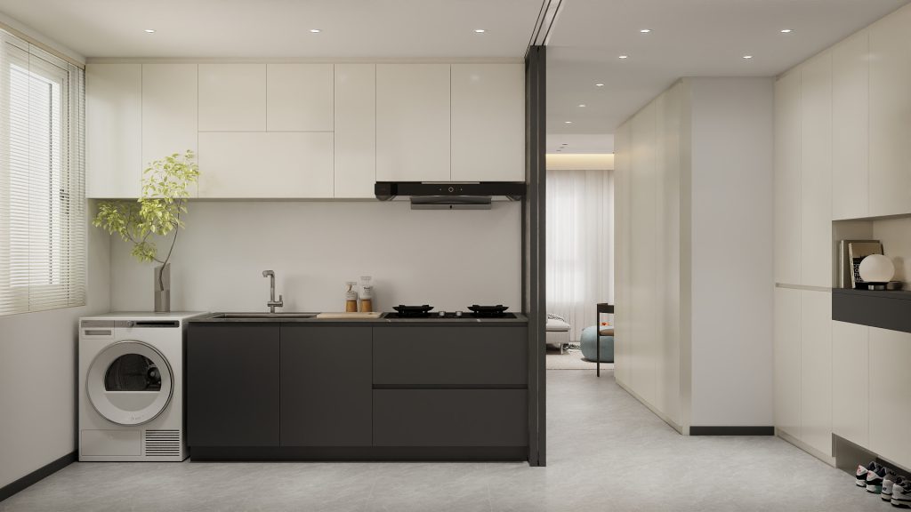 Woodlands Urban Ville 2-Room  Area 2 Design C (Kitchen, Master Bedroom, and Bathroom Cabinets)