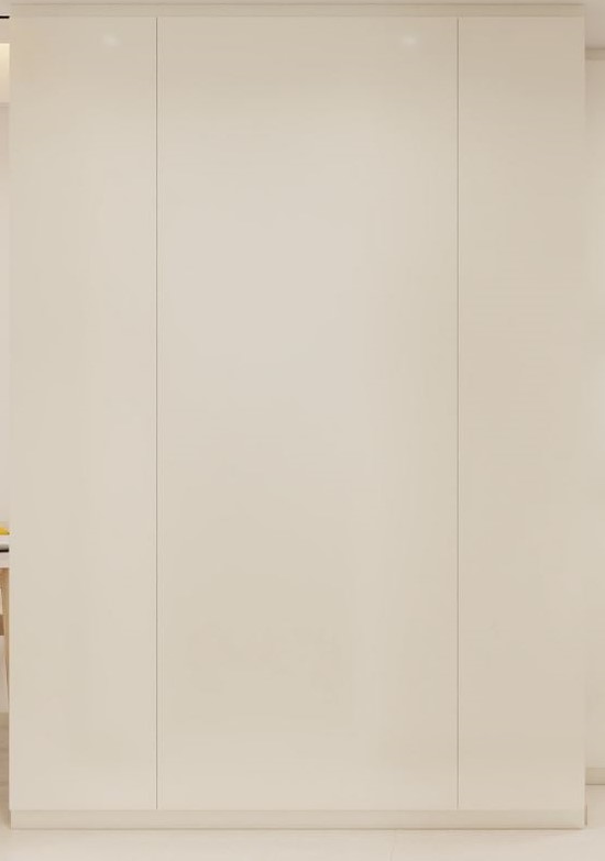 Feature wall tac-tac door in laminated finishing