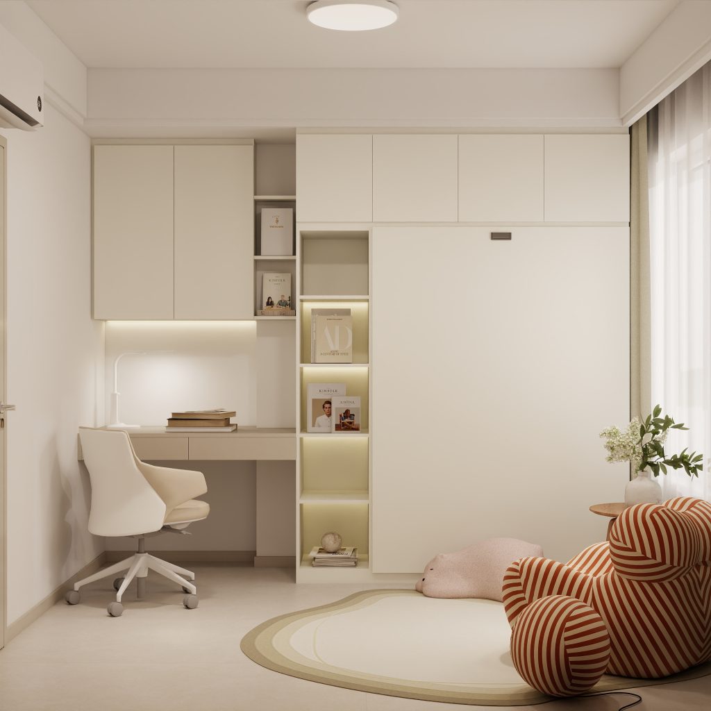 Bedroom 2 Space Saving Beds with Casement Wardrobe  (10.5  feet)