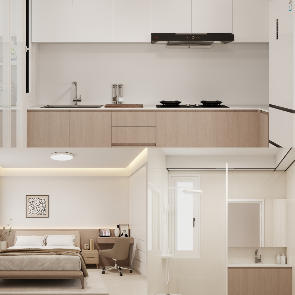Woodlands Urban Ville 4-Room  Design B (Kitchen, Master Bedroom, and Bathroom Cabinets)