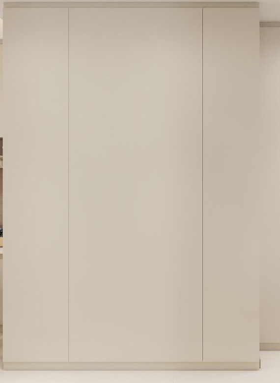 Feature wall tac-tac door in laminated finishing