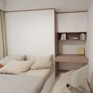 Bedroom 1 bedTatami Platform Bed with Casement Wardrobe (16 feet)
