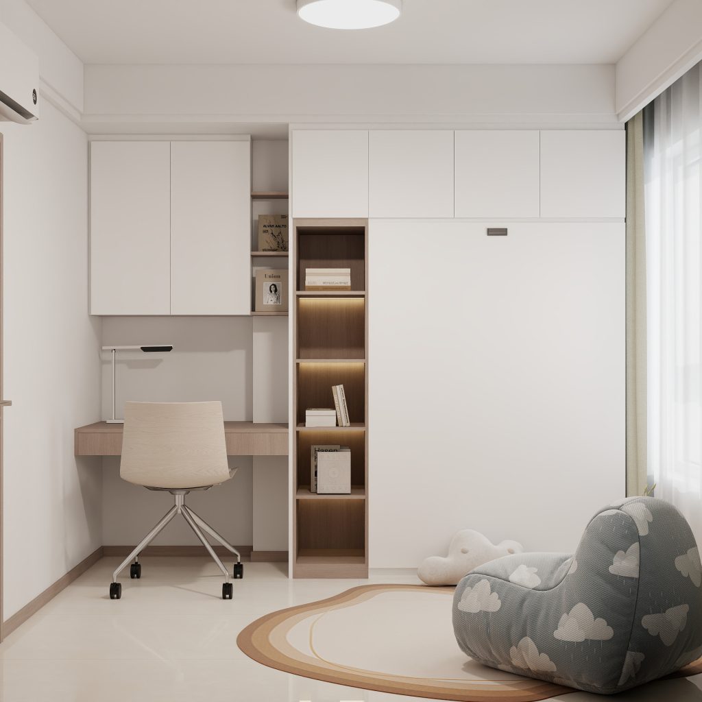 Bedroom 2 Space Saving Beds with Casement Wardrobe  (10.5  feet)