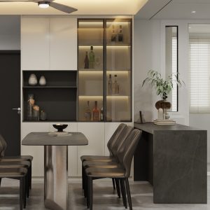 Dining Full Height Storage & Display cabinet  (5.5 feet)