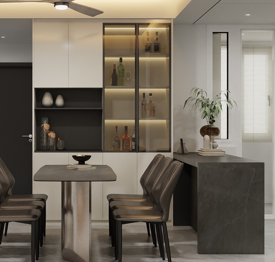 Dining Full Height Storage & Display cabinet  (5.5 feet)