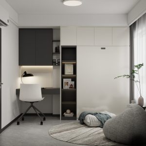 Bedroom 2 Space Saving Beds with Casement Wardrobe  (10.5  feet)