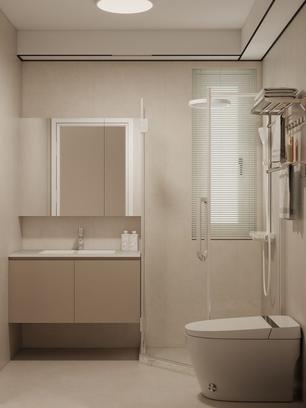 Common Bathroom Top & Bottom Cabinets (5 feet)