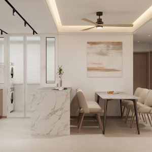 Kitchen Island with Sintered Stone  (7 feet)