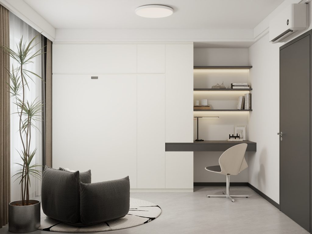 Bedroom 2 Space Saving Beds with Casement Wardrobe  (10.5  feet)