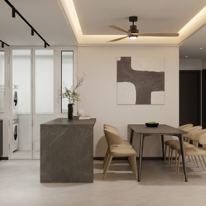 Sintered Stone Island Dining Table  (7 feet)