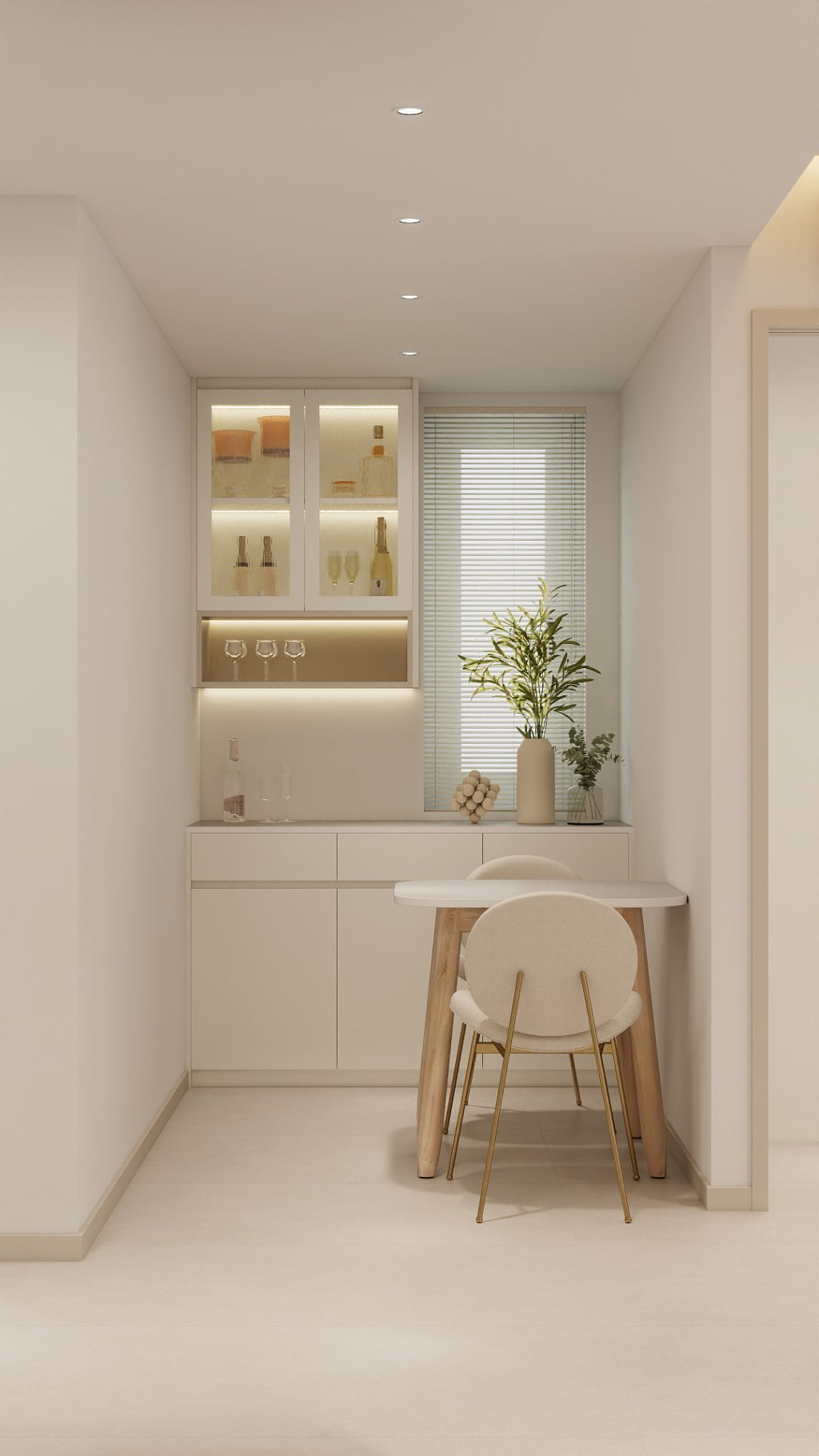 Bedroom 1 Bottom & Top hung Storage cabinet  (5 feet)