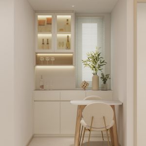 Bedroom 1 Bottom & Top hung Storage cabinet  (5 feet)