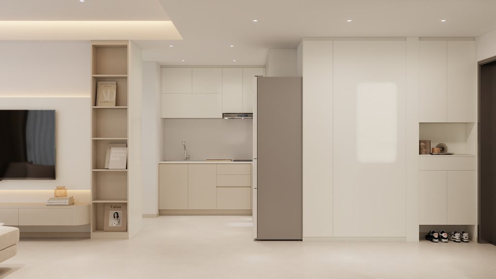 Foyer Full Height Shoes Cabinet and Bomb Shelter Door (6.5 feet)