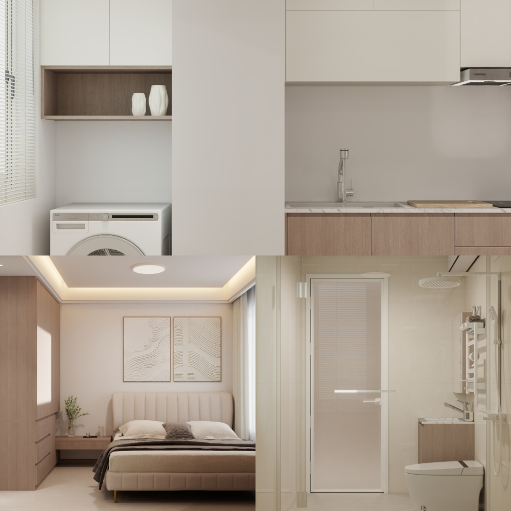 Woodlands Woodgrove Ascent 2-Room Design B (Kitchen, Master Bedroom, and Bathroom Cabinets)