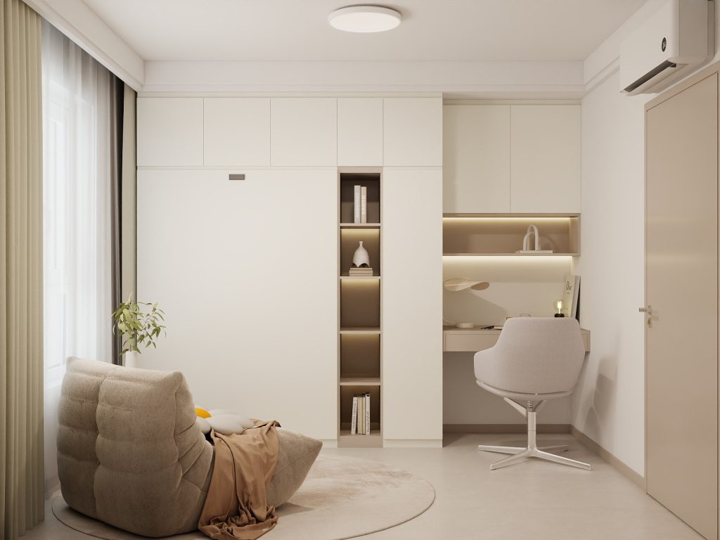 Bedroom 2 Space Saving Beds with Casement Wardrobe  (10.5  feet)