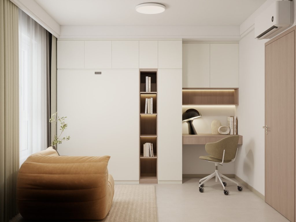 Bedroom 2 Space Saving Beds with Casement Wardrobe  (10.5  feet)