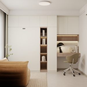 Bedroom 2 Space Saving Beds with Casement Wardrobe  (10.5  feet)
