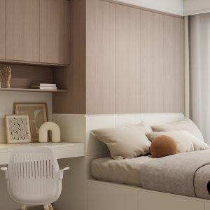 Bedroom 1 Casement Wardrobe with Dressing Table (6.5 feet)