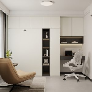 Bedroom 2 Space Saving Beds with Casement Wardrobe  (10.5  feet)